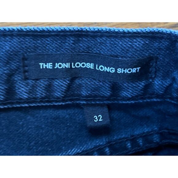 DENIM FORUM Blue Denim The Joni Loose Long Jeans Shorts  Women's Size 32 - Picture 6 of 9